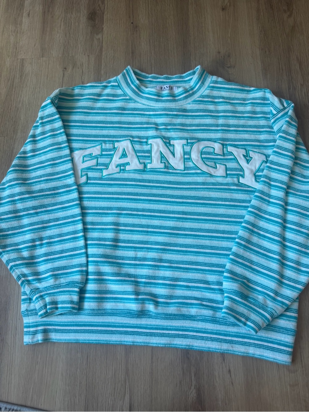 Fancy Striped mockneck towel material